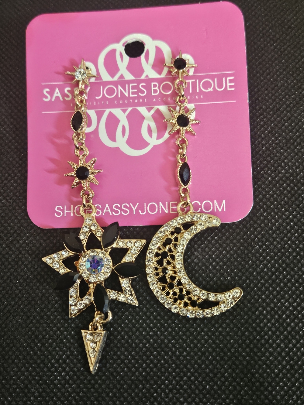 Sassy Jones - Luna Irregular Dazzlers Gold Earrings.     Never worn
